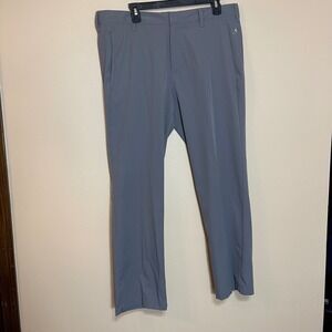 Adidas Men Gray Golf Pants Size 36x30 Flat Front Lightweight Performance